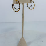 Uptown Mixed Metal Hoop Earrings