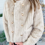 Vanderbilt Double Button Faux Fur Jacket Molly Bracken