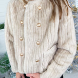 Vanderbilt Double Button Faux Fur Jacket Molly Bracken