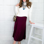 Vandy White Cross Back Fuzzy Sweater Molly Bracken