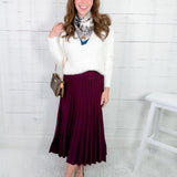 Vandy White Cross Back Fuzzy Sweater Molly Bracken