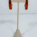 Vermont Tortoise + Gold Teardrop Earrings
