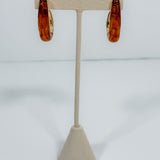 Vermont Tortoise + Gold Teardrop Earrings