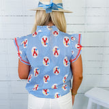 Vernon Lobster Embroidered Top THML