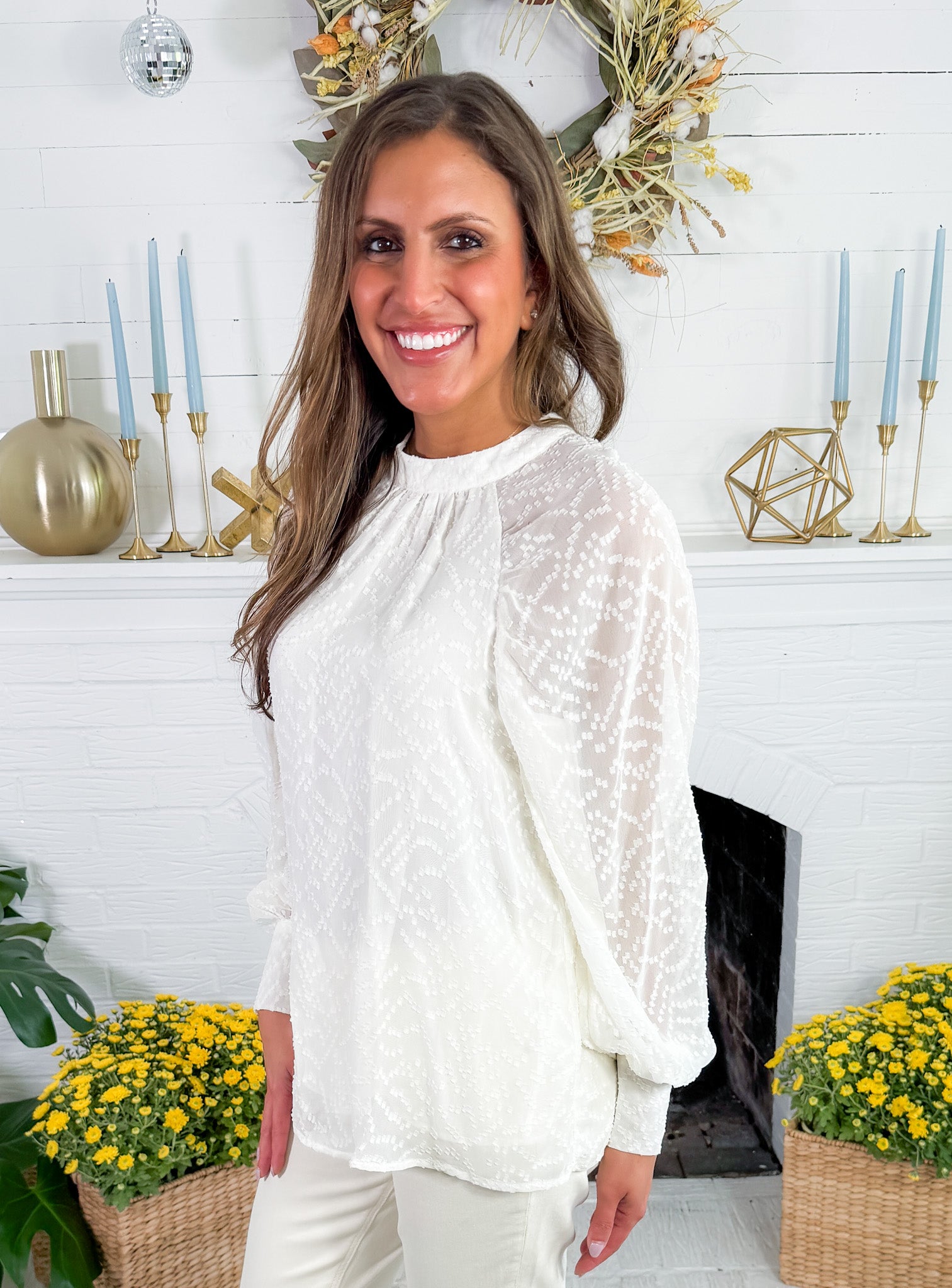 Veronica Marshmallow Top Mary Square