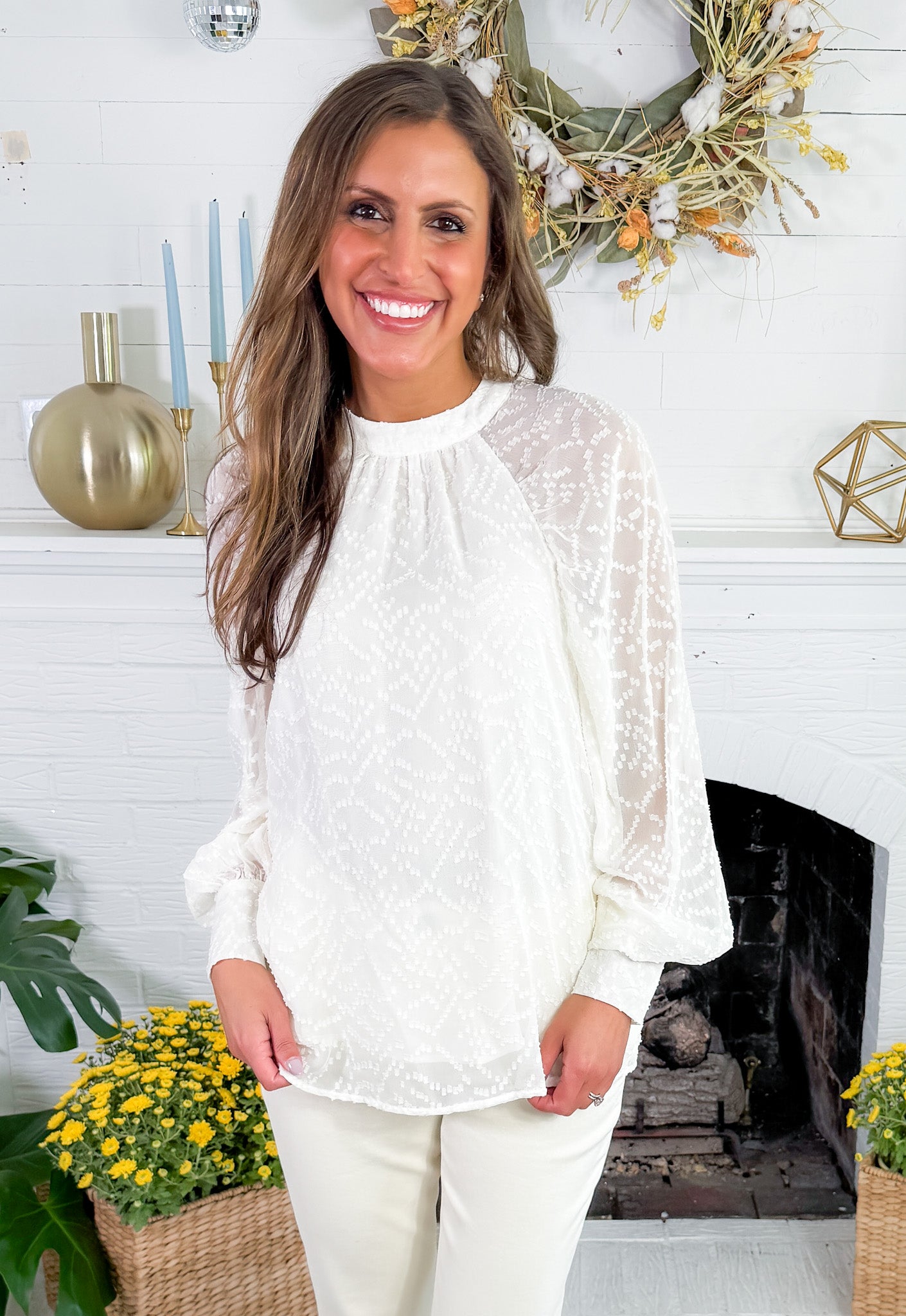 Veronica Marshmallow Top Mary Square