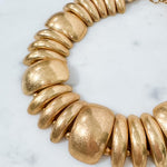 Vintage Gold Domed Shaped Short Chunky Necklace