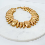 Vintage Gold Domed Shaped Short Chunky Necklace