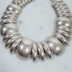 Vintage Silver Domed Shaped Short Chunky Necklace