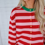 Virginia Strawberry Stripes Cardigan Compania Fantastica