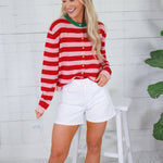 Virginia Strawberry Stripes Cardigan Compania Fantastica