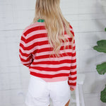Virginia Strawberry Stripes Cardigan Compania Fantastica