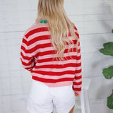 Virginia Strawberry Stripes Cardigan Compania Fantastica