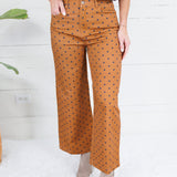 Virginia Cinnamon Dot Wide Leg Pants Entro