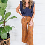 Virginia Cinnamon Dot Wide Leg Pants Entro