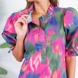 Virginia Magenta Draw Back Dress Entro