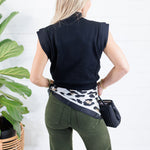 Waldorf Black High Neck Fine Knit Top Glam