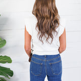 Waldorf Ivory High Neck Fine Knit Top Glam