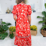 Wales Rust Midi Dress Entro