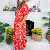 Wales Rust Midi Dress Entro