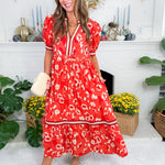 Wales Rust Midi Dress Entro