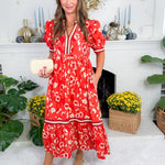 Wales Rust Midi Dress Entro