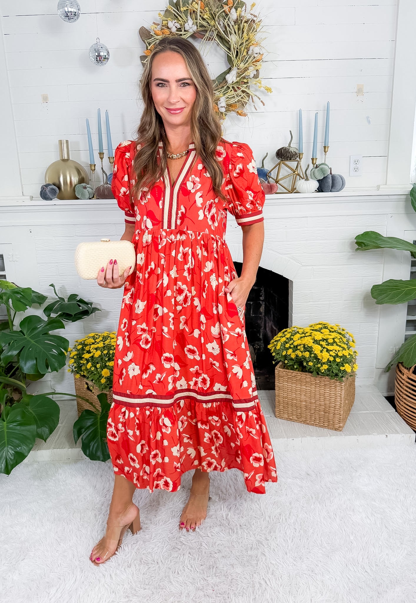 Wales Rust Midi Dress Entro