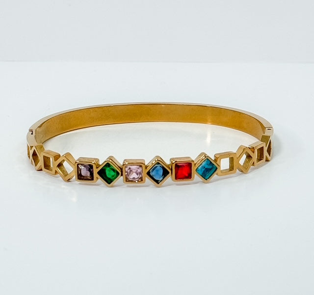 Waterproof Non Tarnish Gold Plate Zircon Bracelet