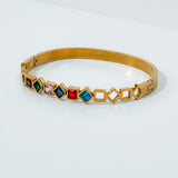 Waterproof Non Tarnish Gold Plate Zircon Bracelet