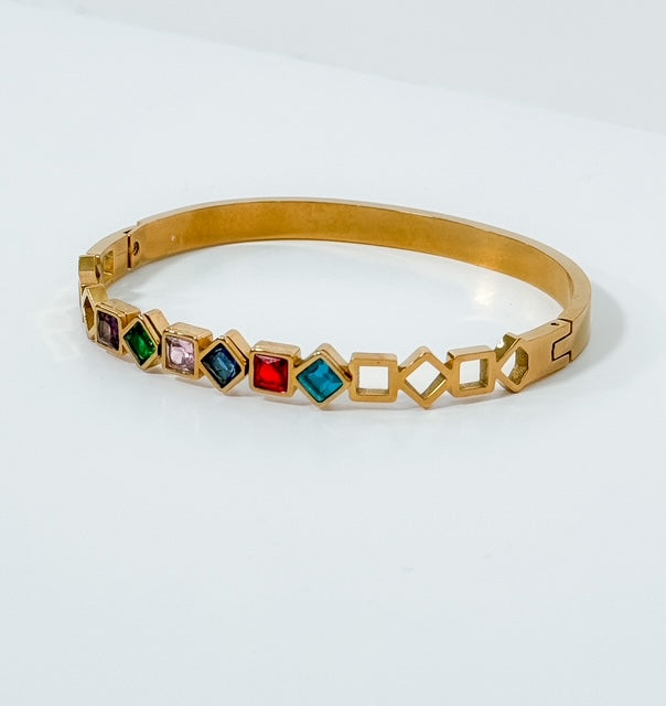Waterproof Non Tarnish Gold Plate Zircon Bracelet