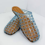 Wayne Pale Blue Lucite Slide Sandal