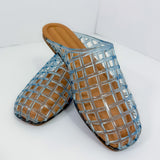 Wayne Pale Blue Lucite Slide Sandal