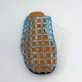 Wayne Pale Blue Lucite Slide Sandal