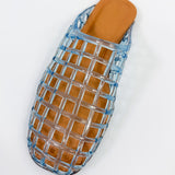 Wayne Pale Blue Lucite Slide Sandal
