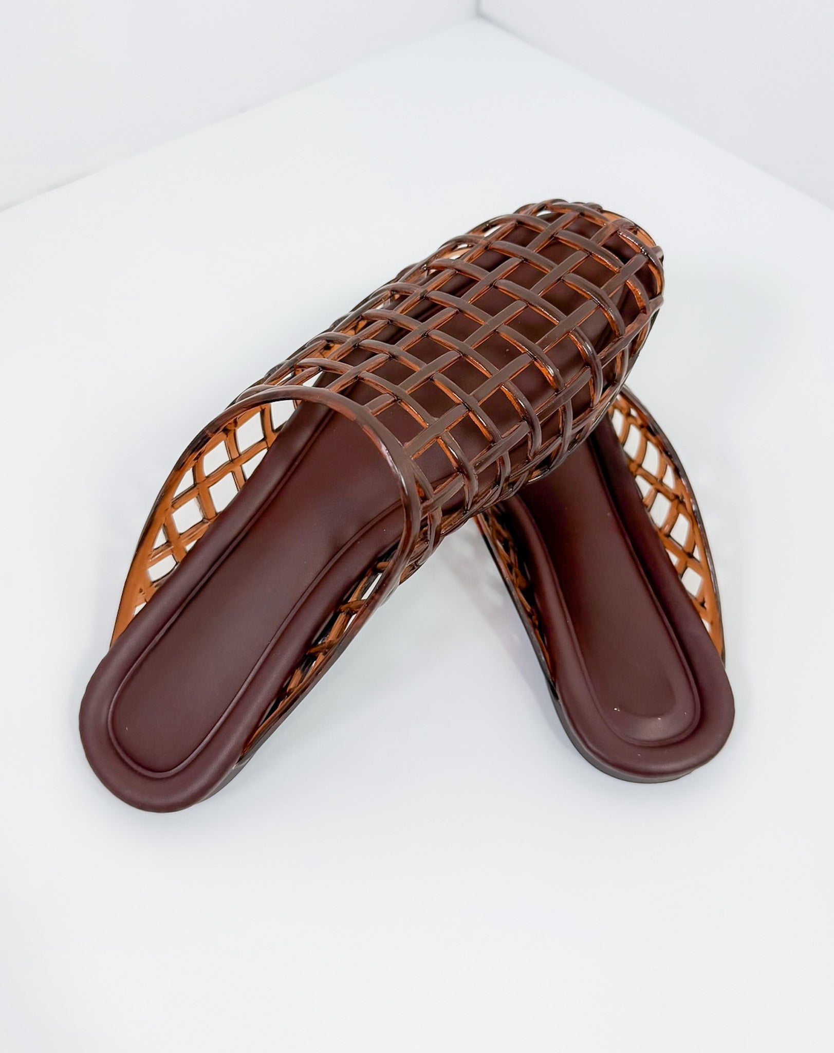 Wayne Tortoise Lucite Slide Sandal