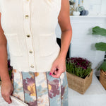 Whipple Ivory Textured Sweater Vest Velvet Heart