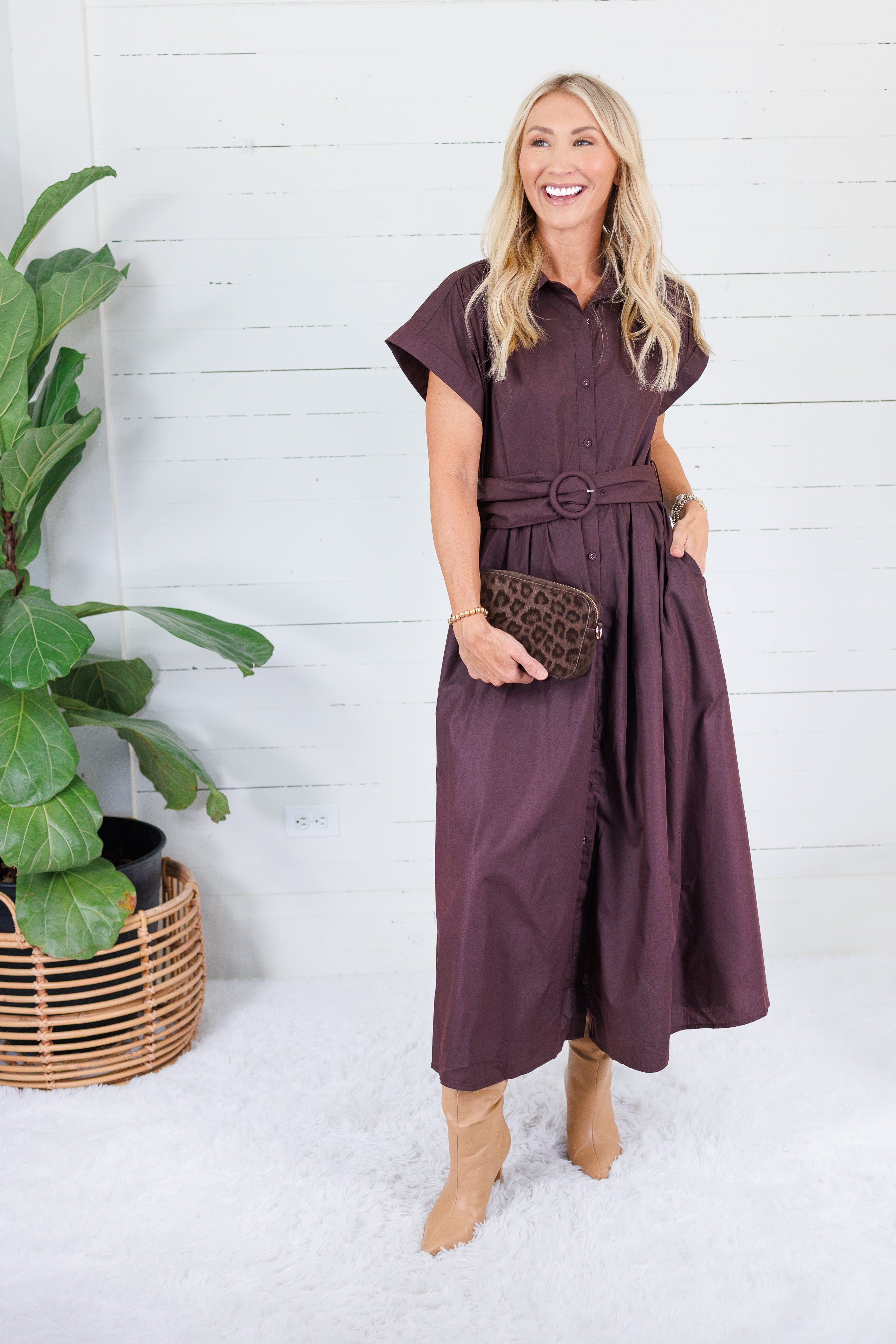 Wilder Chocolate Brown Maxi Dress Entro