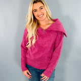 Wiley Pink Quarter Zip Sweater Molly Bracken