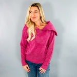 Wiley Pink Quarter Zip Sweater Molly Bracken