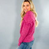 Wiley Pink Quarter Zip Sweater Molly Bracken