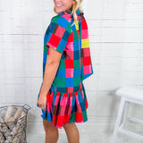 Willa Holiday Check Mini Dress Alden Adair