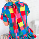 Willa Holiday Check Mini Dress Alden Adair