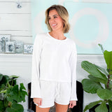 Willow White Crewneck Boxy Sweatshirt Bobi