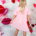 Wilson Heart Rhinestone Pink Mini Dress