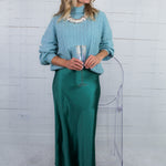 Wilson Moody Green Silky Slip Skirt Wishlist