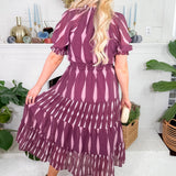 Winston Merlot Diamond Maxi Dress THML