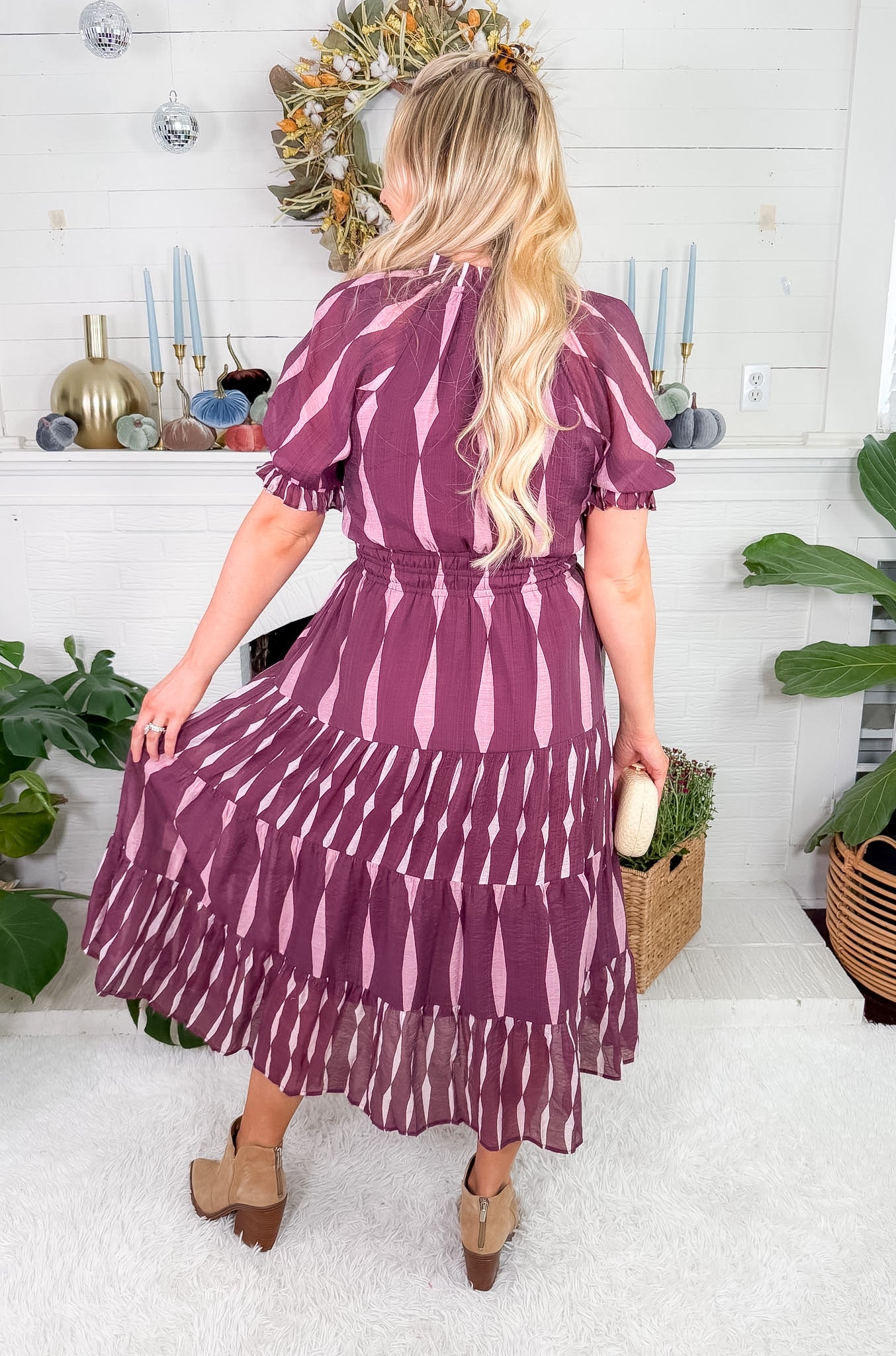 Winston Merlot Diamond Maxi Dress THML