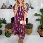 Winston Merlot Diamond Maxi Dress THML