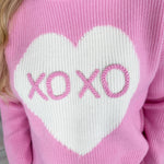 XOXO Pink Heart Sweater