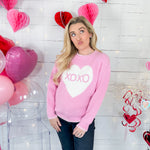 XOXO Pink Heart Sweater